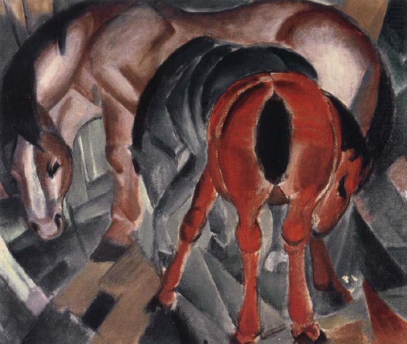 Horse with two foals, Franz Marc